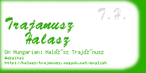 trajanusz halasz business card